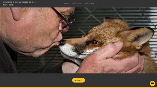 Screenshot of the Nuneaton And Warwickshire Wildlife Sanctuary website