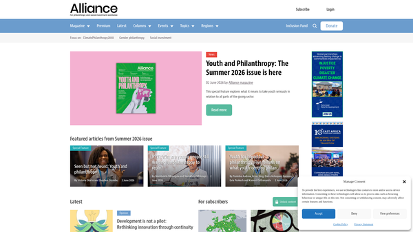 Screenshot of the Alliance Publishing Trust website