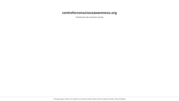 Screenshot of the Centre For Conscious Awareness website