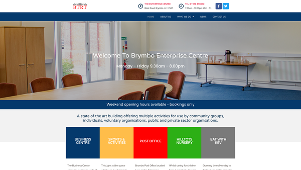 Screenshot of the Brymbo & Tanyfron Regeneration Trust website