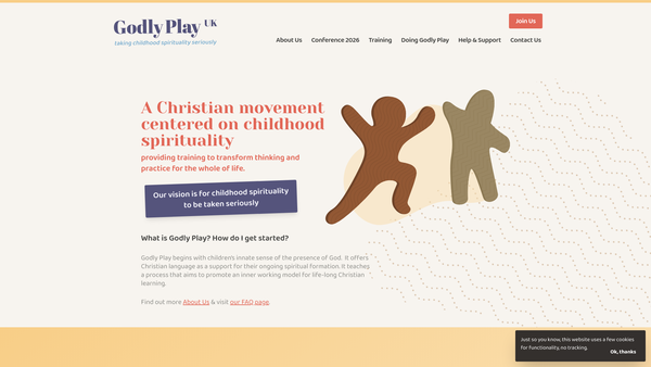 Screenshot of the Godly Play UK website
