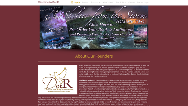 Screenshot of the The Acts Group International website