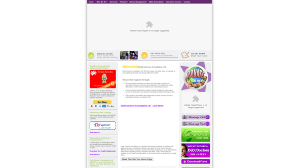 Screenshot of the Debt Doctors Foundation UK (Dd-Uk) website
