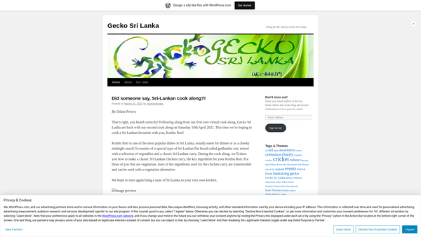 Screenshot of the Gecko Sri Lanka website