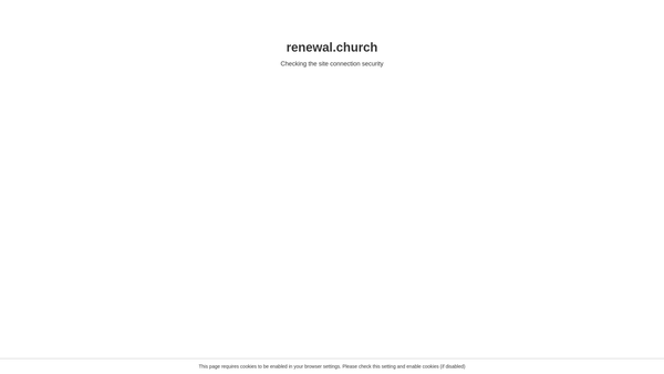 Screenshot of the Renewal Church website