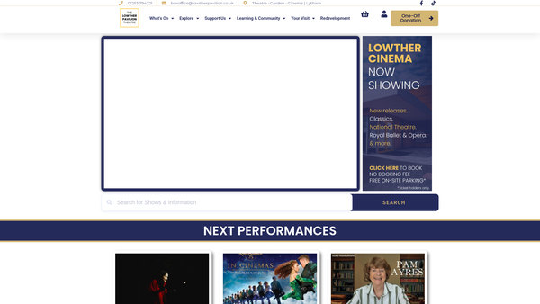 Screenshot of the Lowther Gardens, Lytham website