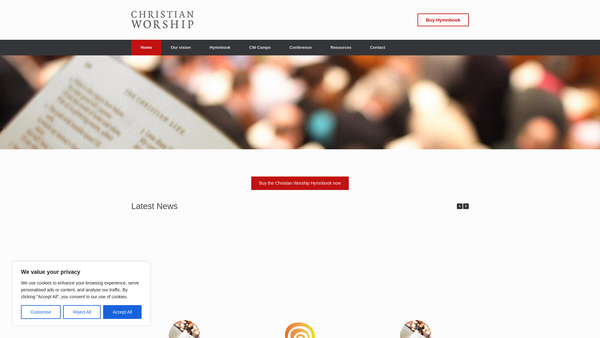 Screenshot of the The Christian Worship Publishing Trust website