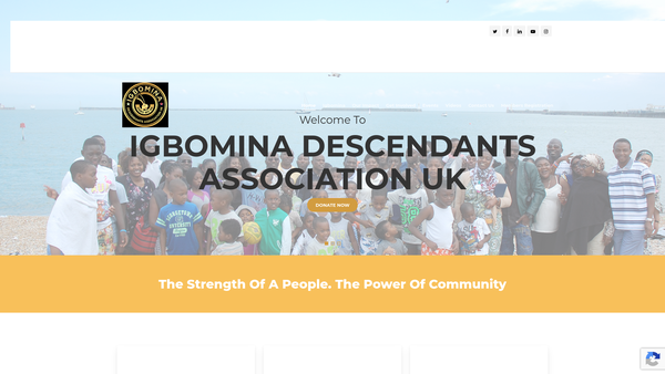 Screenshot of the Igbomina Descendants Association UK website