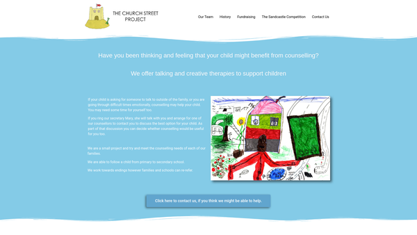 Screenshot of the Church Street Project website