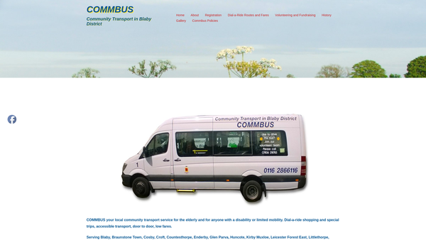 Screenshot of the The Commbus Project website