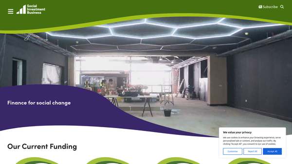 Screenshot of the Social Investment Business Foundation website