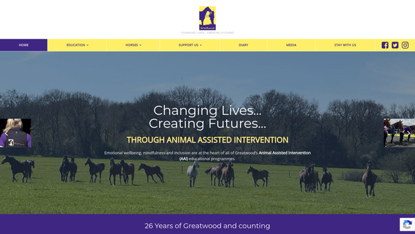 Screenshot of the Greatwood Charity Limited website