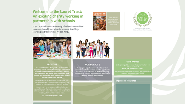 Screenshot of the The Laurel Trust website
