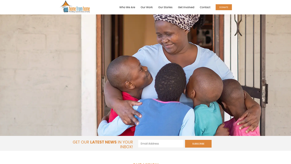 Screenshot of the Friends Of Home From Home (UK) website