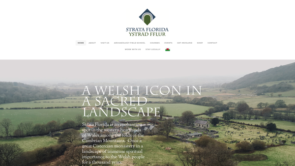 Screenshot of the Strata Florida Trust website