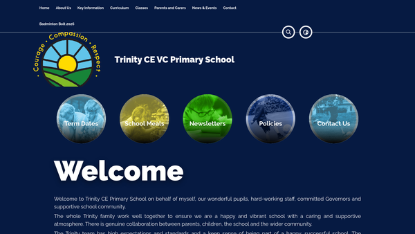 Screenshot of the The Friends Of Trinity C Of E Primary School website
