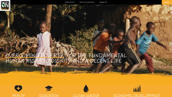 Screenshot of the Spotlight on Africa website