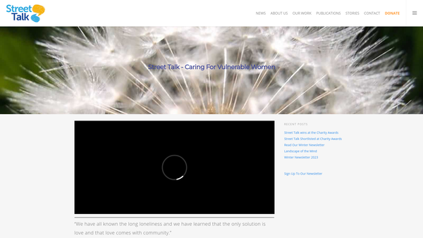 Screenshot of the Street Talk website