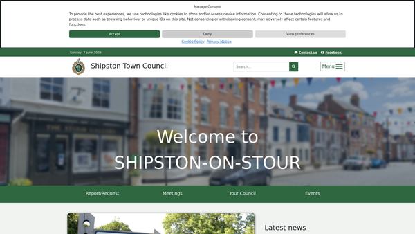 Screenshot of the Mayo Road Recreation Ground, Shipston On Stour Warwickshire website
