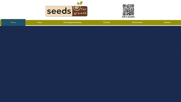 Screenshot of the Seeds For Growth website