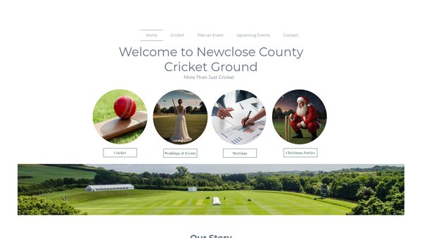 Screenshot of the Newclose County Cricket Ground Limited website