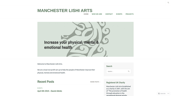 Screenshot of the Manchester Taoist Centre website
