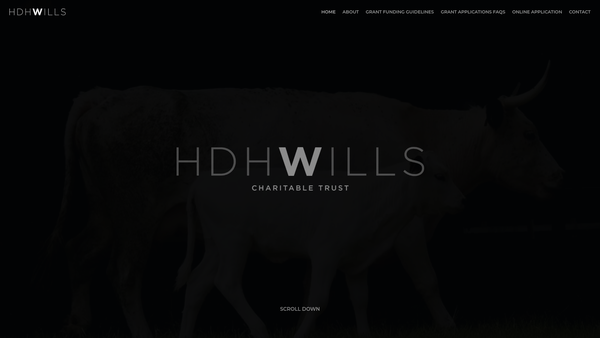 Screenshot of the The Hdh Wills 1965 Charitable Trust website
