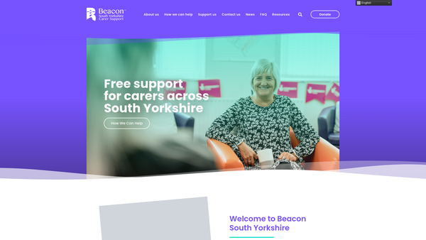 Screenshot of the Beacon South Yorkshire Ltd website