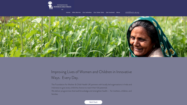 Screenshot of the The Foundation For Mother And Child Health website