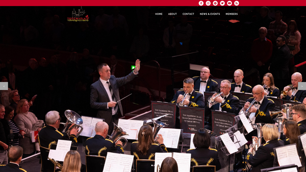 Screenshot of the Tongwynlais Temperance Band website
