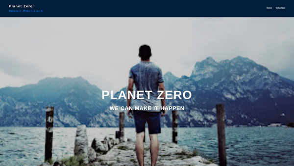Screenshot of the Planet website