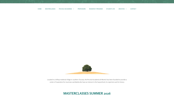 Screenshot of the British Friends Of Piccola Accademia Di Montisi website