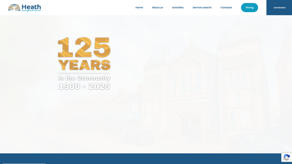 Screenshot of the Heath Evangelical Church Cardiff website