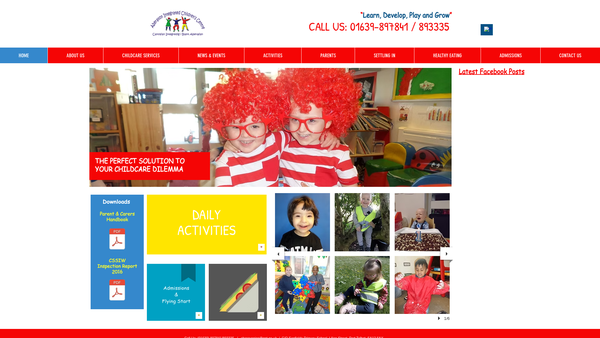 Screenshot of the Aberavon Integrated Children's Centre website