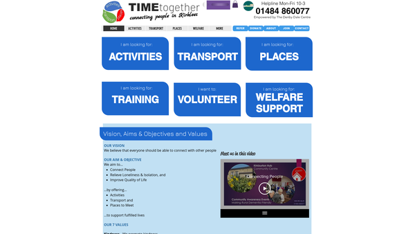 Screenshot of the The Denby Dale Centre Limited website