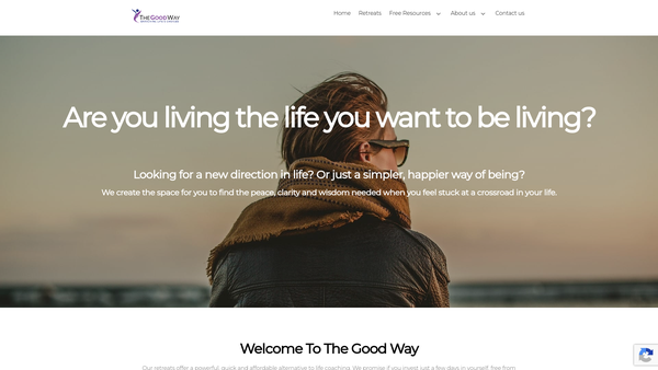 Screenshot of the Crossroads Retreats website