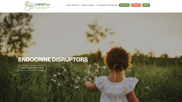 Screenshot of the Chem Trust website