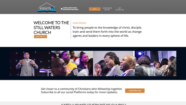 Screenshot of the The Still Waters Church website