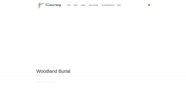 Screenshot of the St Albans Woodland Burial Trust website