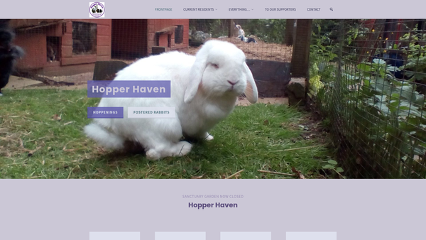 Screenshot of the Hopper Haven website
