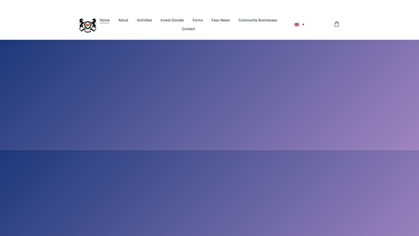 Screenshot of the Burkina Faso Community In The UK (Bfcuk) website