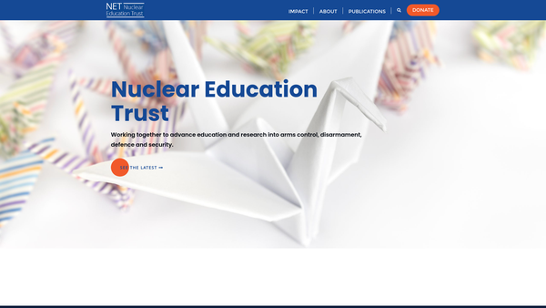 Screenshot of the The Nuclear Education Trust website