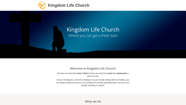 Screenshot of the Burnham On Sea Community Church website