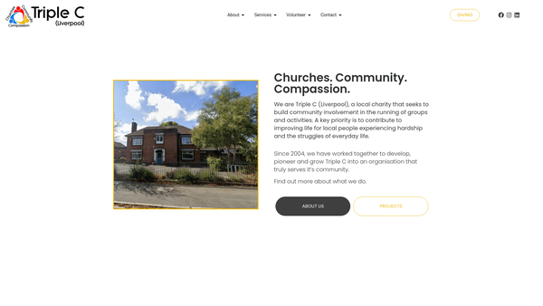 Screenshot of the Triple C (Liverpool) website