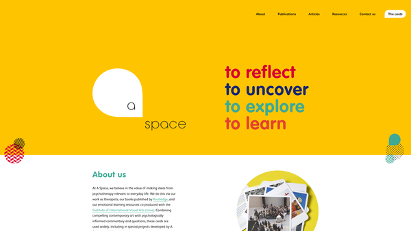 Screenshot of the Art Space website