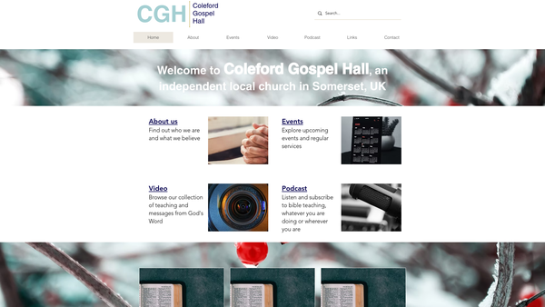 Screenshot of the Coleford Assembly Trust website