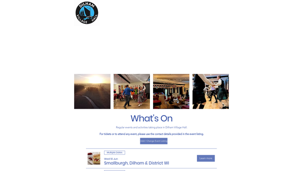 Screenshot of the Dilham Village Hall And Playing Field Committee website