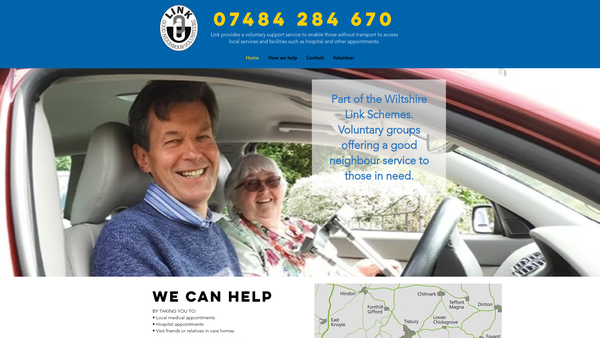 Screenshot of the Tisbury And District Link Scheme website