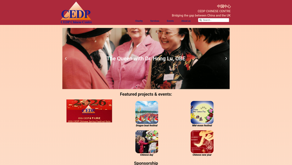 Screenshot of the Cedp Chinese Centre Limited website