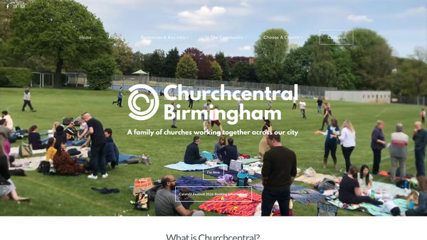 Screenshot of the Churchcentral Trust website